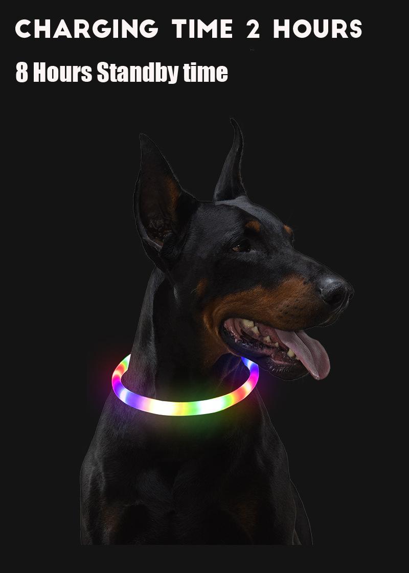 Led Dog Collar Luminous Usb Cat Dog Collar 3 Modes Led Light Glowing Loss Prevention LED Collar for Dogs Pet Dog Accessories