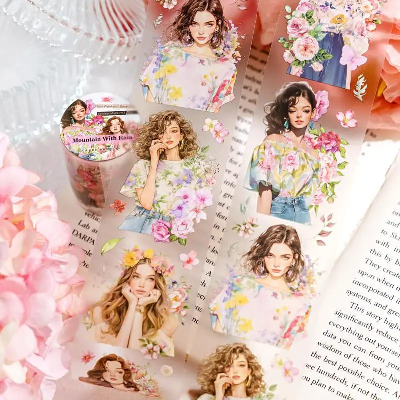 Vintage Washi Tape, 1 Roll Retro Scene & Figure Pattern Decorative Tape, Decorative Sticker for Scrapbook, Journal, Gift Wrapping, Scrapbook Page, Scrapbooking, Stickers Adults, Crafts
