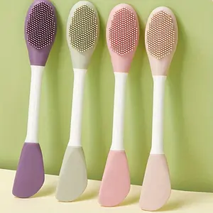 Silicone Mask Brush, 1 Count Double-ended Facial Mask Applicator, Gentle and Efficient Cleaning & Spreading Tool, Facial Cleansing Brush, Bathroom Gadgets