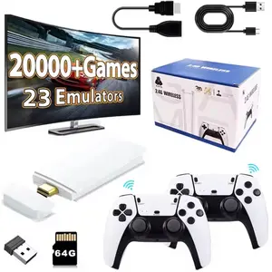 Game Stick Mini Video Games Consoles Retro Handheld 20000 Games Player HD Video Game Stick 2.4G Double Wireless Controlle