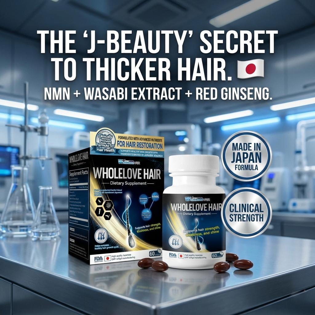 NOTO Hair Growth Formula with Japanese Wadabi + NMN, Saw Palmetto - GMO-Free Anti-Hair Loss, Volumizing Healthcare Dietary Root Supplement (60 Capsules) vitamins women healthy