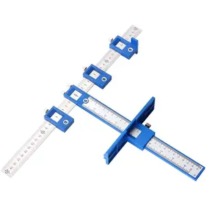 Cabinet Hardware Jig Adjustable Punch Locator Tool,Drill Template Guide Tool, Drilling Holes for Installation of Doors Drawer Handles Knobs Pull.