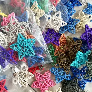 10 Mixed Color 2.36 Inch Mini Wicker Balls, Decorative Ball, Star Vase Filler, Wedding Centerpiece, Aromatherapy, Christmas, Home, Party Decoration