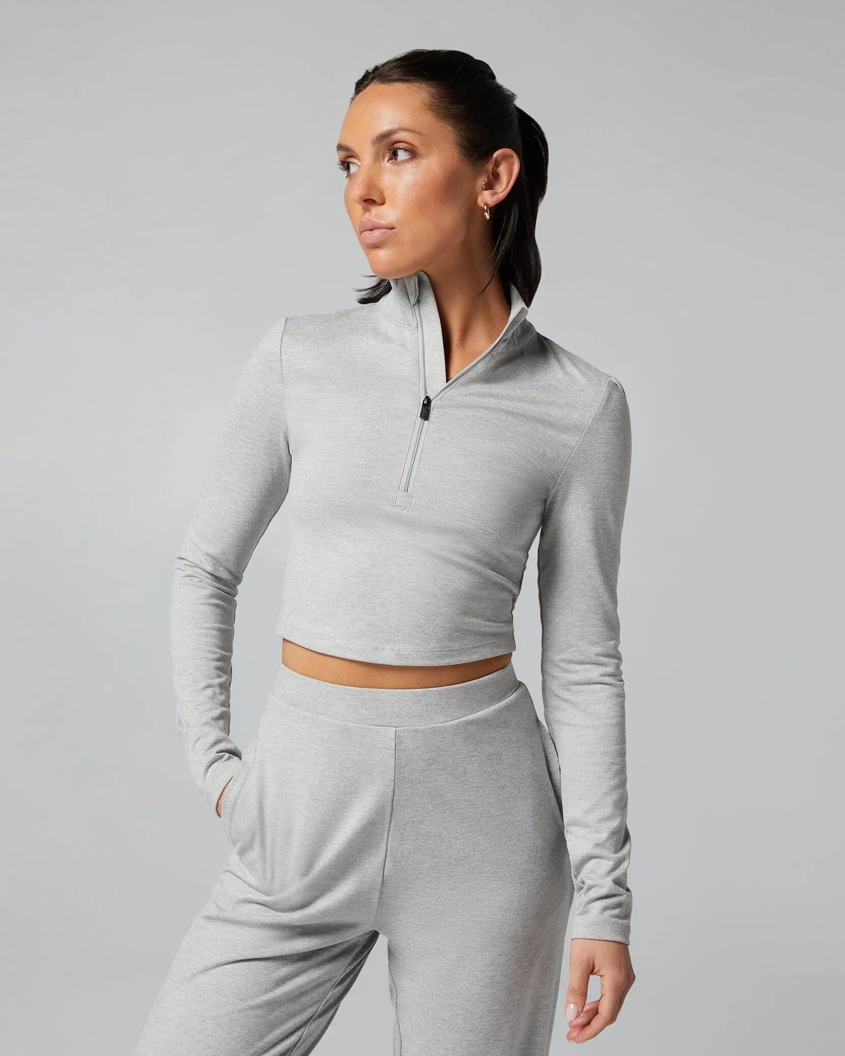 Cropped Half-zip Jacket