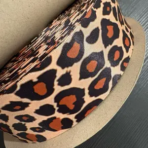 1.5” (4cm) Chetah Print Satin- 50 yards