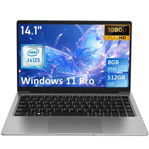 14 Inch Windows 11 Pro Laptop Computer,8GB DDR4 RAM, 512GB M.2 SATA SSD, 2-2.5 GHz Intel Celeron J4125 Processor