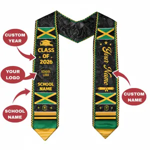 Custom Jamaica Graduation Sash, Personalized Jamaica American Flag Graduation Sash 2026, Jamaican Stole, Jamaica Stole 2026, Graduation Class Of 2026 Unique Grad Gifts for Student