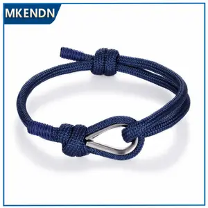 New Arrival Sport Camping Parachute Navy Blue Paracord Men Women Nautical Survival Rope Chain Bracelet Outdoors Style