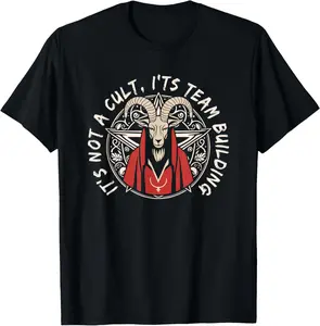 Men's Soft Natural Cotton Round Neck Short-Sleeve Streetwear T-Shirt - Spooky Satanic "I Will Eat Your Soul" Cat Graphic Top for Halloween