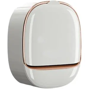 1PCS Bathroom Shower Soap Box Wall Mounted ABS Soap Box With Lid Waterproof Soap Dish Washing Board Storage Box (Green/White)