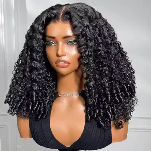 Glueless Ready to Wear Wig Burmese Curly 13x6 HD Lace Frontal Wig Human Hair 200% Density Curly Human Hair Wigs Pre plucked Natural Hairline