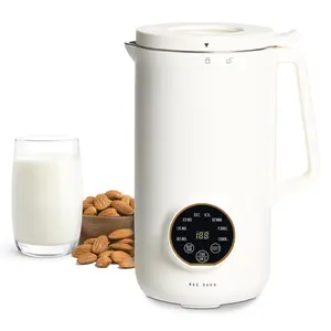 Rae Dunn 8-in-1 Nut & Plant Milk Maker – Almond, Oat, Soy & More – 800ml Cold / 700ml Hot – Automatic, Delay Start, Self-Clean – Includes Stirrer, Measuring Cup & Brush, Cream