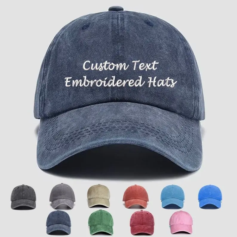 Embroidered many Hats,Personalized Dad Cap,Embroidery Logo baseball hat,Your own text monogram