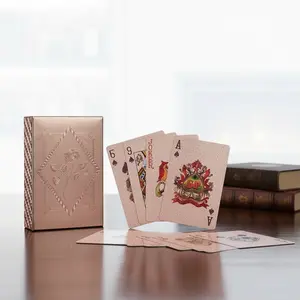 Champagne Rose Pink Waterproof Playing Cards – Diamond Texture, Durable & Flexible Poker Deck for Parties, Game Night & Gifts