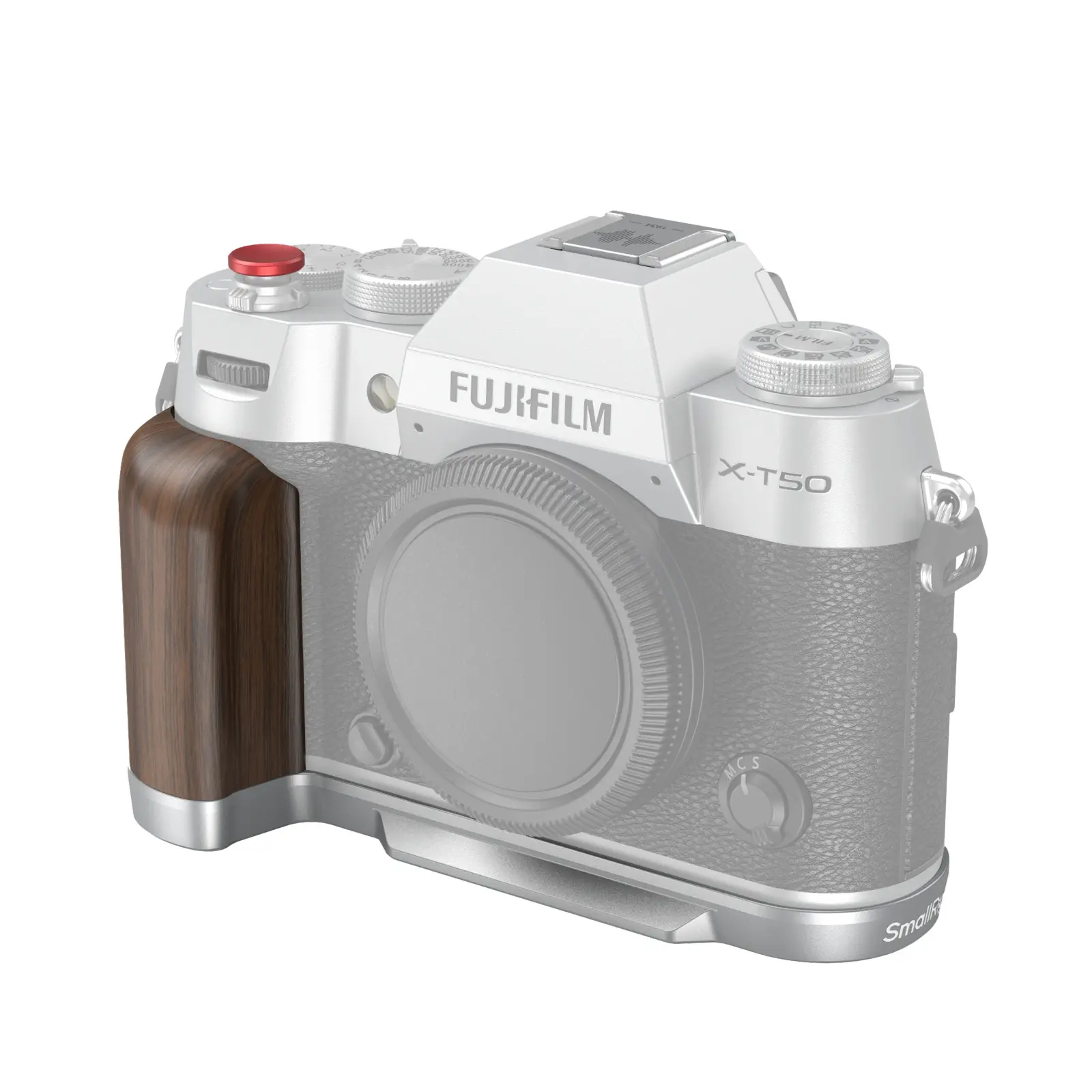 SMALLRIG X-T50 Handgrip, Wooden L-Shape Grip for FUJIFILM X-T50 Camera, Built-in Quick Release Plate for Arca, with Shutter Button and Hot Shoe Cover - 4784 4735 4736 Accessories Handheld