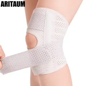Brace for Pain, Compression with Air Mesh Fabric, Adjustable Wrap with Side Stabilizers, Ultra-Soft Bandage for Sports, Running, Meniscus Tear, Arthritis Relief Multi-Sport Knee Sleeve Support