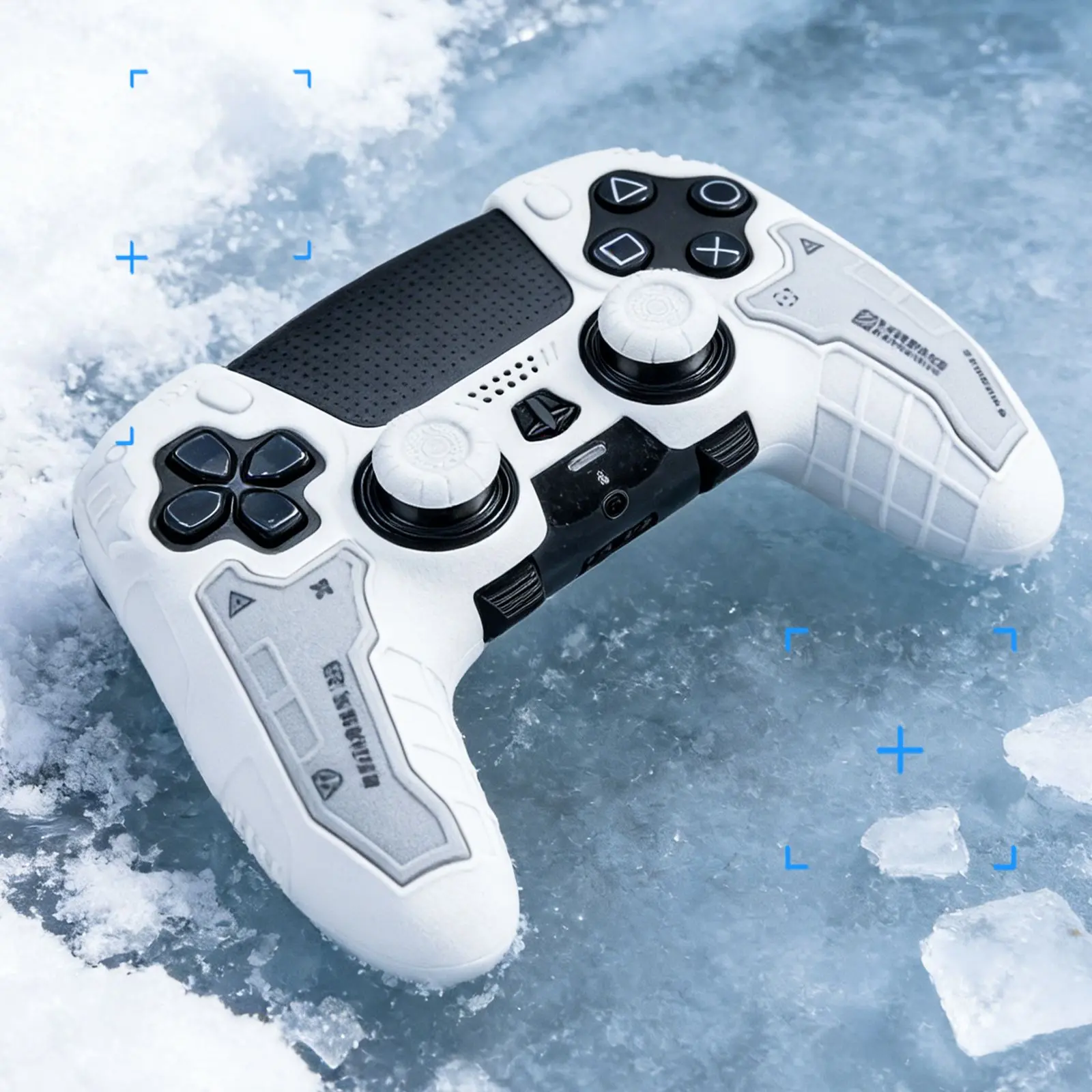 Edge Silicone Protective Cover Skin Case for Playstation 5 Edge Wireless Controller + Thumb Grips + Sticker