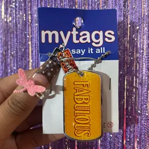 jewellery Fabulous Dog Tag Necklace McBling Y2K Early 2000s Glam Statement Jewelry Baddie Aesthetic gift