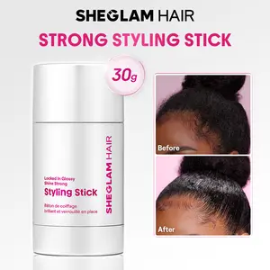 SHEGLAM HAIR Locked in Glossy Shine Strong Styling Stick-30g,Flyaway Hair Control,Elegant Sticks,Long-Lasting Hold,Sleek Look In 1-Swipe,Non-Sticky & Non-Greasy, Zero White Cast,Cranberry Scent Made For All Hair Types-Effortlessbeauty- Coachella