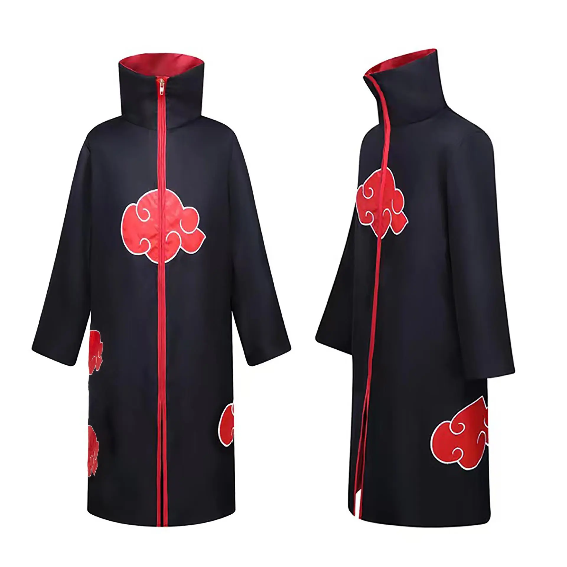 Akatsuki Cosplay Costume from Naruto, Anime Character Cloak Outfit, Red Cloud Robe Costume for Halloween, Anime Convention & Costume Party