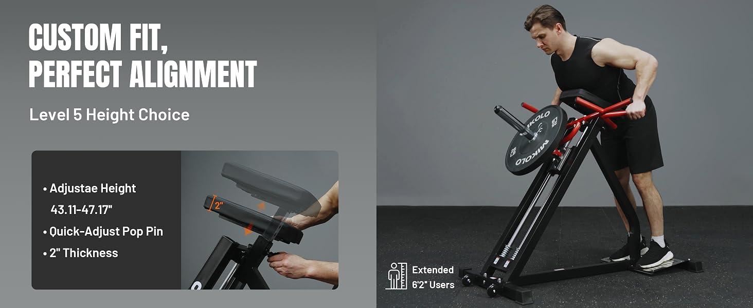 Mikolo Linear Row Machine, Back Workout Machine for Home Gym, Plate-Loaded Back Machine with Linear Bearing, Back Row Machine for Upper Body