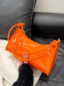 Women's Fashion Simple Shoulder Bag, Casual Commuter Underarm Purse, Trendy Solid Color Handbag, Perfect Gift for Valentine's Day