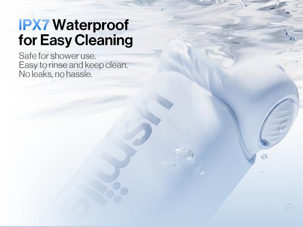 usmile C10 Water Flosser 99.99% Plaque Removal with Guiding Nozzle, 4 Modes Cordless Oral Irrigator, Portable 95-Day Battery Life