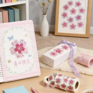 Cartoon Laser Sticker Labels Roll, 500 Pieces Self-Adhesive Reward Toys Decorations, Kindergarten Classroom Supplies