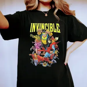 Invincible Superhero Group Shirt, Invincible Characters Anime Sweatshirt, Gift For Manga Fan Hoodie, Unisex Sweater Pullover Tee