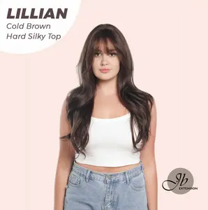 JBEXTENSION 26 Inches Scalpiana Curly 3.5X4 Hard Silky Top Natural Scalp Effect Wig LILLIAN