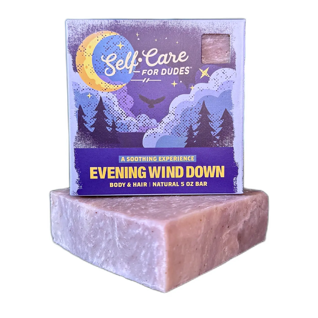 EVENING WIND DOWN (Soothing) - Body & Hair Soap Bar For Men, Hand crafted in USA