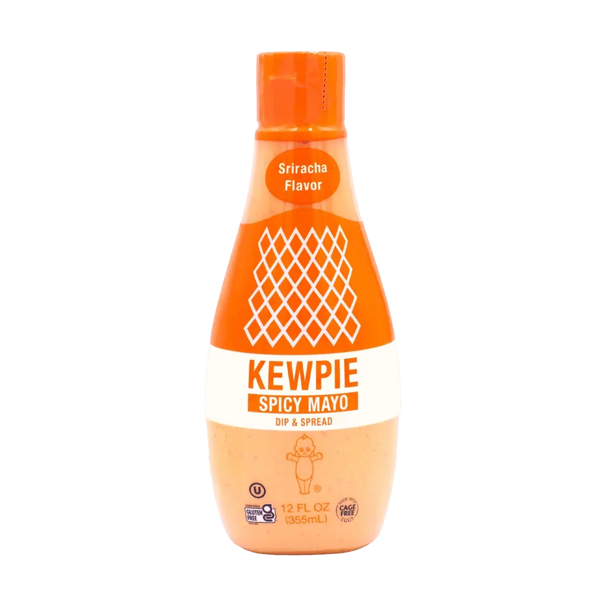 KEWPIE Sriracha Mayonnaise 355ml - Spicy Japanese Mayo for Salads, Sandwiches, Fried Chicken & Dips