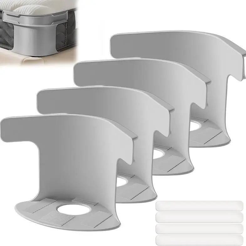 Bed Sheet Holders for Corners - 4-Piece Heavy-Duty Sheet Grippers Straps, Firm Grip Tightener for All Mattress Sizes, Durable Summer Bedding Accessory