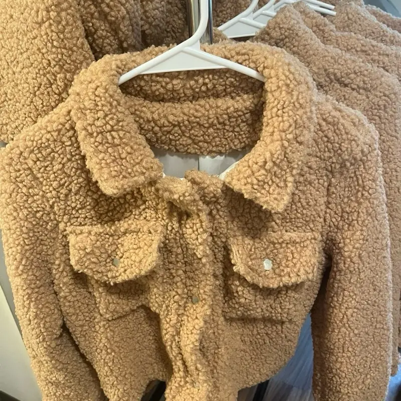 Teddy Jackets - Soft Fleece Women's Jacket with Collar and Button Front, Ideal for Casual Wear - Womenswear