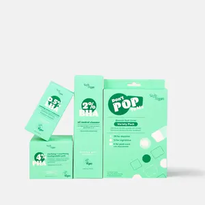 SoloVegan 4-Step Acne Treatment Kit with BHA, PHA & Turmeric - Plant-Based System for Oil Control, Redness Relief, Brightening & Hydrating Skin Repair