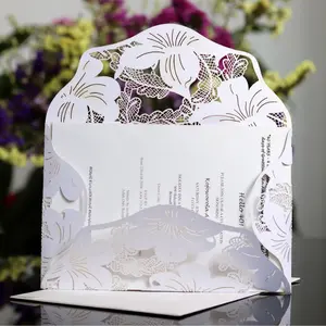 European Laser Cut Leaf Greeting Cards, Teacher's Day & Wedding Business Invitation Cards