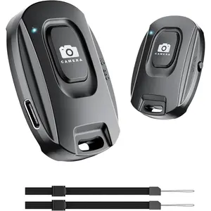 2 Pack  Remote Shutter for  Camera, Camera Phone Remote Control for Photos & Videos,Portable Rechargeable Photo Clicker Compatible with  & Android Smartphones