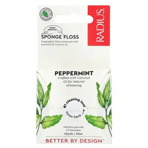 RADIUS Sponge Floss, Peppermint, 55 yds (50 m)
