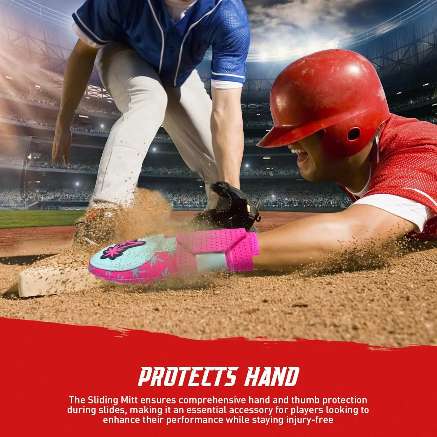 Outdoor Sports Teen Universal Baseball Sliding Gloves Fingerless Baseball Gloves