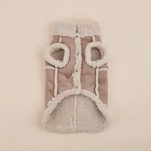 Cute Plush Dog Vest, Warm Plush Dog Jacket, Soft Fleece Lining Coat for Small Dog Cat, Cute Puppy Clothing for Autumn Winter Cold Weather, Christmas Gift