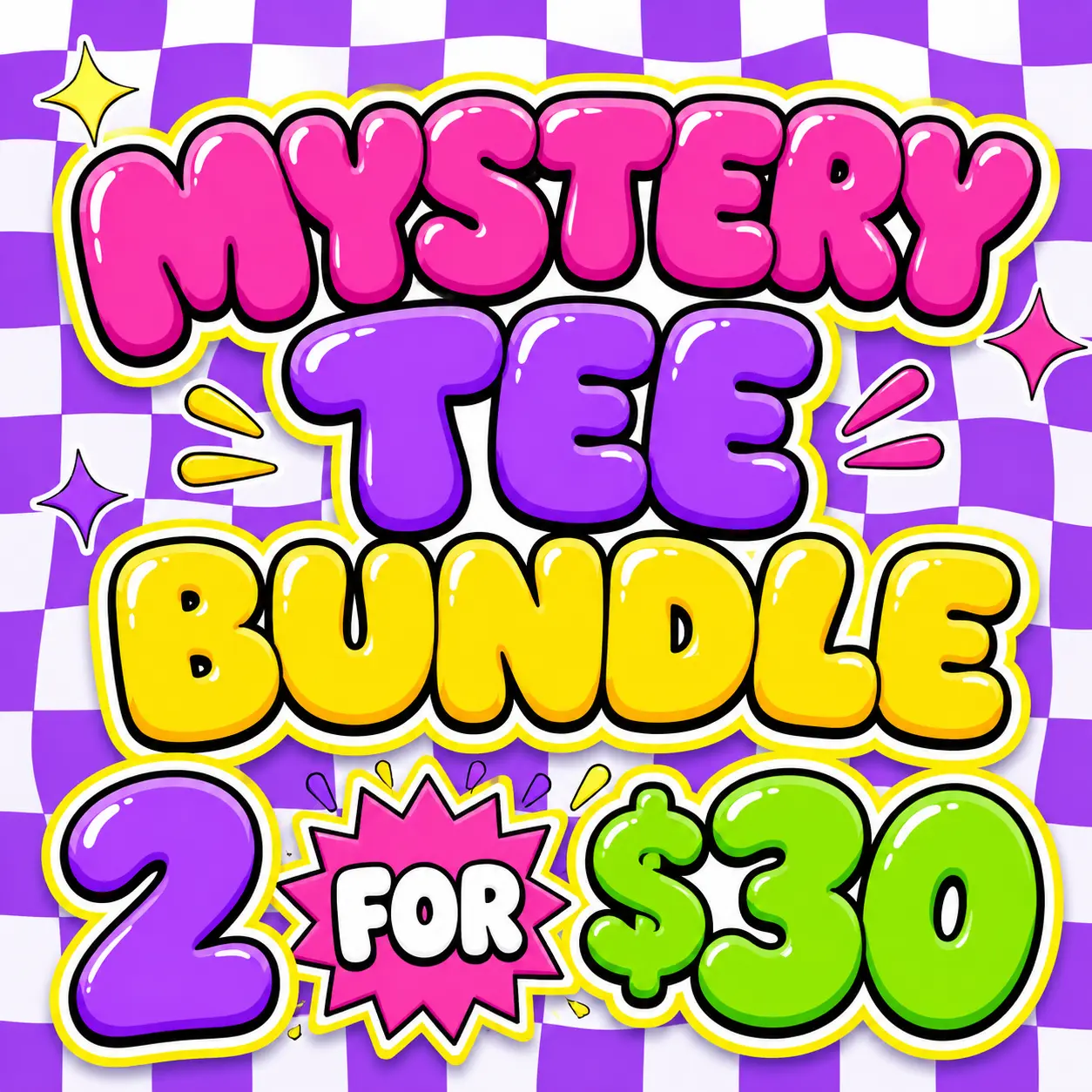 Mystery Tee Bundle | 2 Graphic Tees for $30 | Choose Your Size & Category | Gildan Unisex T-Shirt