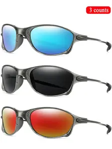 Unisex Vintage Tinted Lens Sunglasses, Trendy Casual Sunglasses for Everyday Use, Fashion Accessories for Outdoor Activities