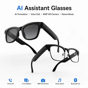 Intelligent augmented reality glasses - intelligent voice assistant, real-time translation, AR navigation - multi-functional artificial intelligence wearable device