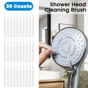 30 Counts Shower Head Cleaning Brush, Small Shower Head Cleaner Picks Brush Tiny Cleaning Brush Tiny Gap Hole Anti-Clogging Multifunction Cleaning Brushes