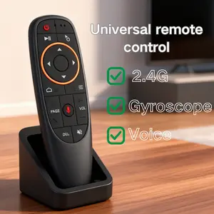 Voice Remote Controller Button, 2.4g RF Wireless 6-Axis Gyroscope IR Learning, USB Air Mouse for PC Smart TV Android TV Box Htpc Laptop Projector
