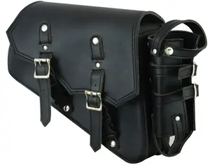 IronSide - Right Side Synthetic Leather Swing Arm Bag w/ Bottle Holder