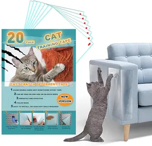 20pack  Scratch Deterrent Tape,  Scratch Furniture Protector, Clear Double Sided Anti  Sticky Tape Couch Protector for Cats  Tape,  Repellent for Furniture
