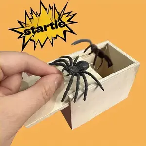 April Fools Prank Spider Wooden Box, Funny Gag Gift, Easter Surprise Present, Back to School Graduation Gift, Viral Prank