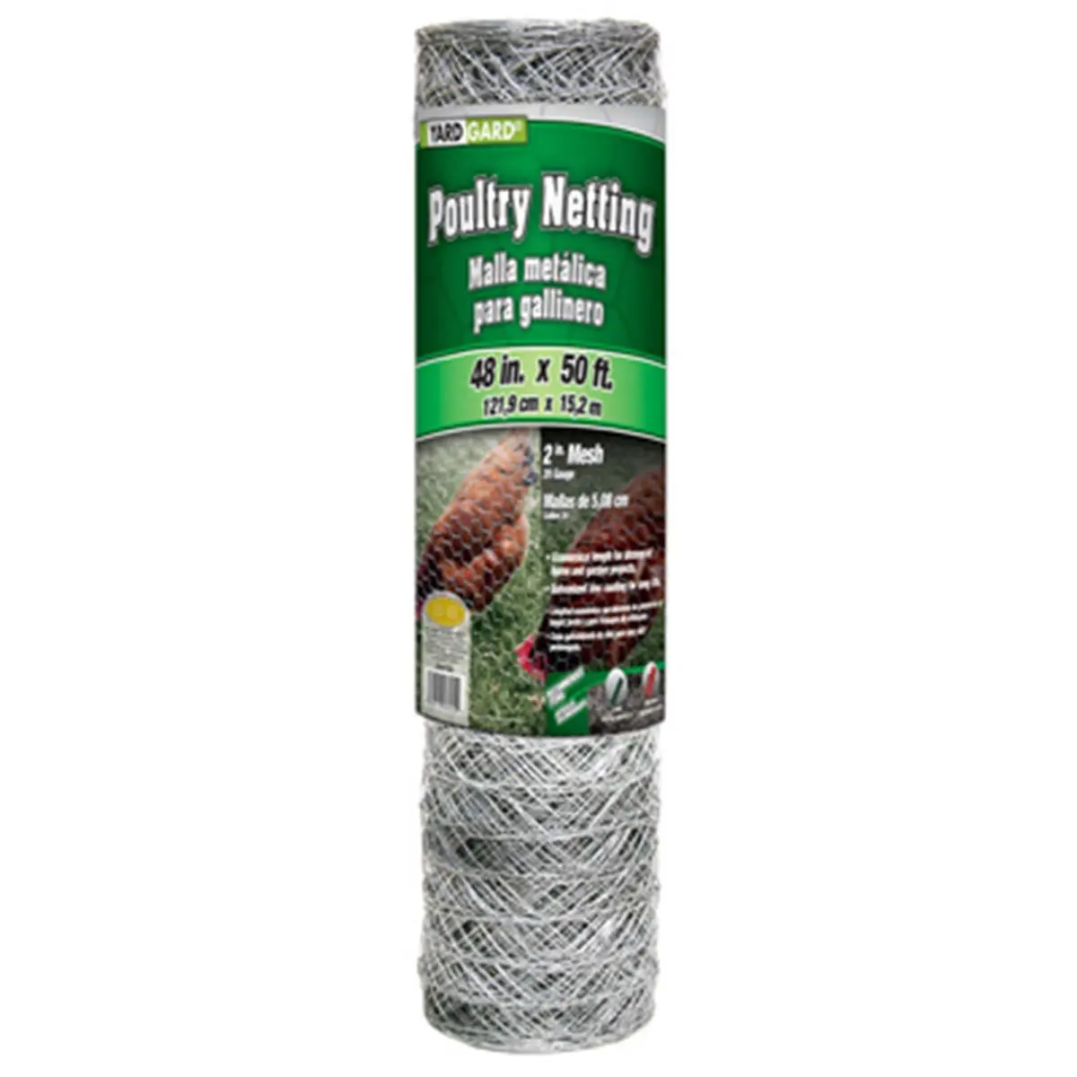 212 MAIN Galvanized Poultry Net, 48 in x 50 ft Chicken Wire Fence (Midwest 308476B)