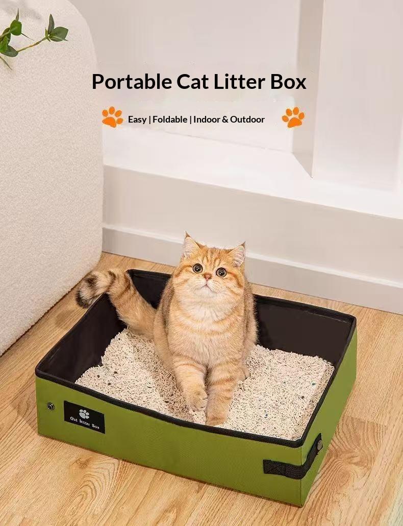 Foldable Waterproof Cat Litter Box – Portable Travel & Car Pet Toilet, Mobile Cat Tray, Outdoor Pet Potty Foldable Waterproof Cat Litter Box – Portable Travel & Car Pet Toilet, Mobile Cat Tray, Outdoor Pet Potty